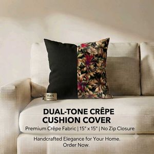 2 Dual-Tone Crepe Cushion Cover