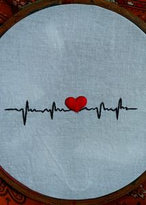 Heart Beat Embroidery