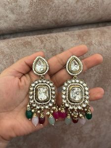 Elegant Kundan Stone Earrings