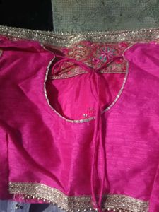 Pink Embellished Saree
