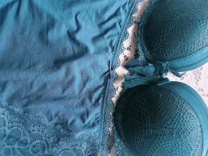 Teal Lace Bra and Panty Set