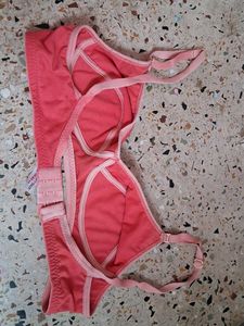 Purple and pink Cotton Bra