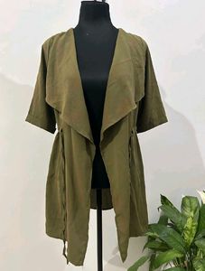 Olive Green Wrap Dress