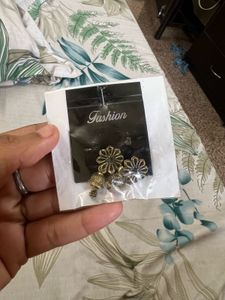 Classic Silver Hoop and gold earrings ( two)