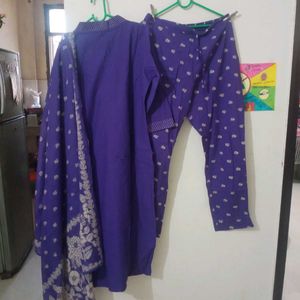 Purple Kurta Set with beautiful design
