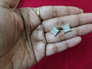 Elegant Gold and Diamond Earrings Set
