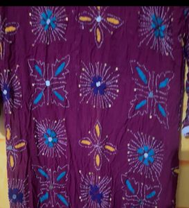 Embroidered Purple Kimono