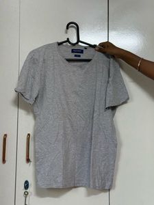 Grey Casual Crew Neck T-Shirt