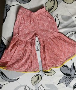 Kreative Cotton Embroidered Girls Sharara Set