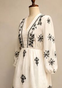Boho Embroidered White top