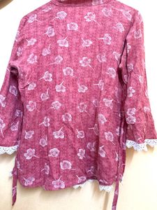 Beautiful Floral Print short Kurta