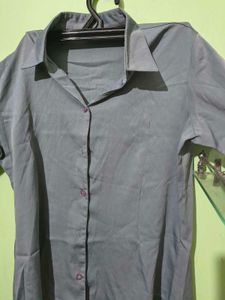 Stylish Grey Button-Up Shirt