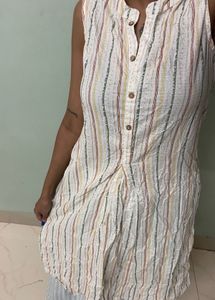 Striped Sleeveless Dress