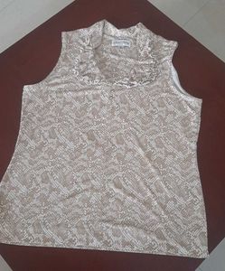 Sleeveless Snake Print Top