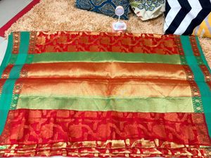 Vibrant Striped Silk Saree