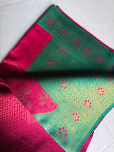 Magenta Silk Blend Saree