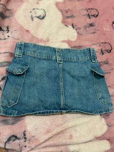 low waist Denim Mini Skirt