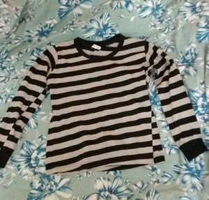 Black And White stripes 👕 T-shirt For Boys