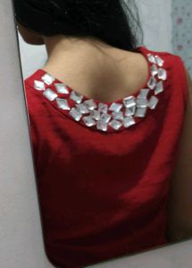 Red sleeveless dress