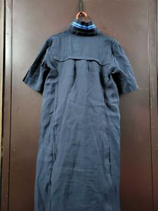 Classic Navy Blue Knee-Length Dress