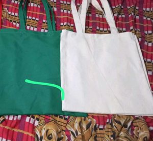Canvas Tote Bag with Heart Print