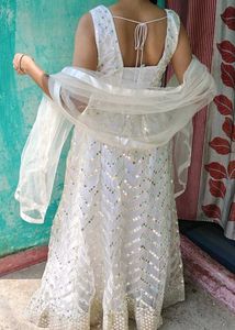 White Sequined Lehenga Choli