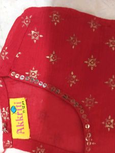 GIRLS RED KURTA