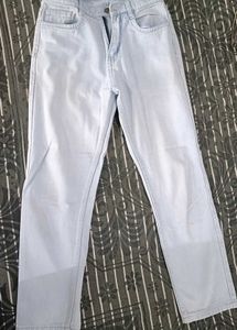 sky blue mom's fit denim