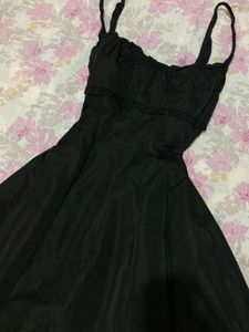 Black Spaghetti Strap Midi Dress