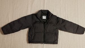 Black Cropped Puffer Jacket