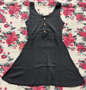 Girls' Dark Grey Pinafore Dress