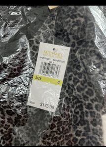 💕sale💕MK Leopard Georgette Cutout Mini Dress