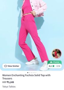 Fuchsia Top and Trousers Set