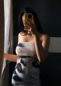 Trendy Bodycon Tube Dress - Unique Print