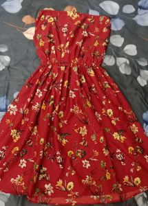 Boho Floral Print Off-Shoulder Dress