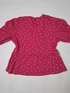 Chic Polka Dot Peplum Top