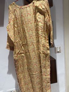 Elegant Yellow Printed Kurta