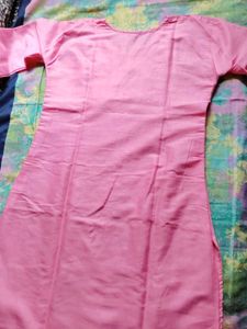 Pink Embroidered Kurta