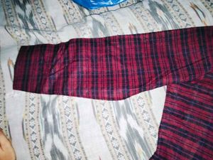 Maroon Striped kurta