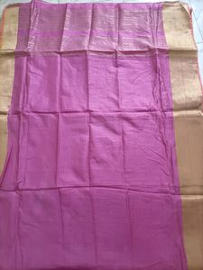 Baby Pink Mix Cotton Saree