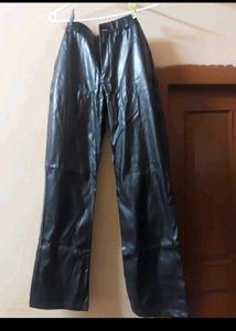 Black Faux Leather Pants