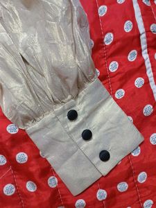 Ruffled Button Down Top