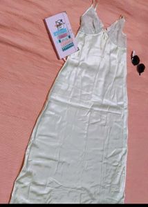 (Wink) Emerald Satin Nighty with Robe