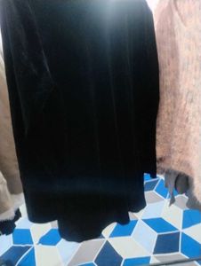 Velvet Kurta with Floral Embroidery