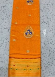 Cotton Saree Embroidery Work
