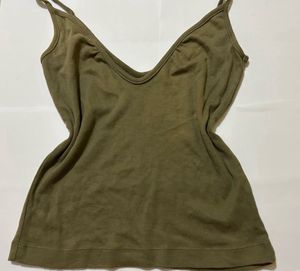 Olive Green Spaghetti Strap Top