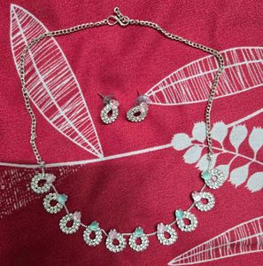 Sparkling Necklace and Earrings Set