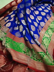 Royal Blue Banarasi Silk Saree