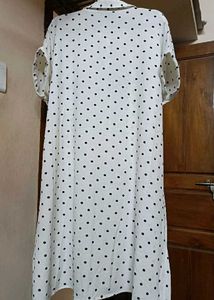 POLKA DOT BUTTON-DOWN DRESS