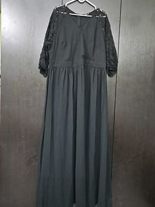 Elegant Black Lace Maxi Dress